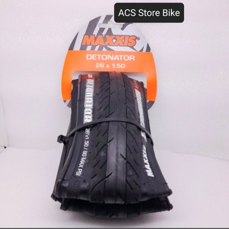 BAN LUAR SEPEDA 26 X 1.50 MAXXIS DETONATOR UNTUK SEPEDA MTB FIXIE FEDERAL TOURING HYBRID