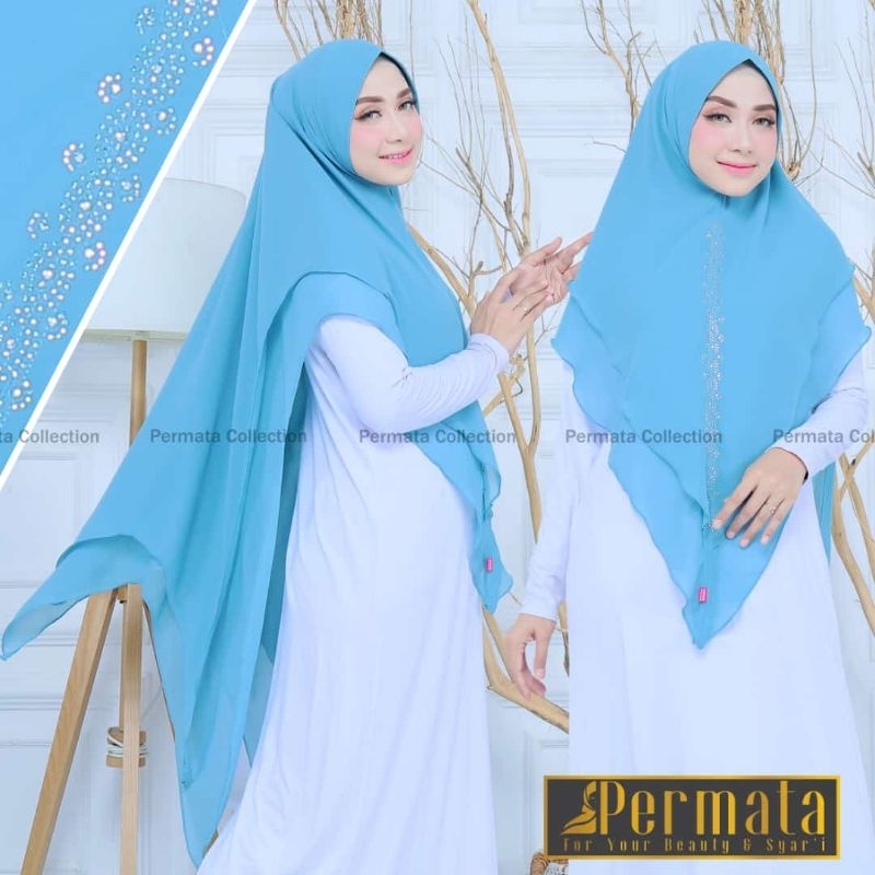 Khimar ceruty 2 Layer Pari Payet Mewah