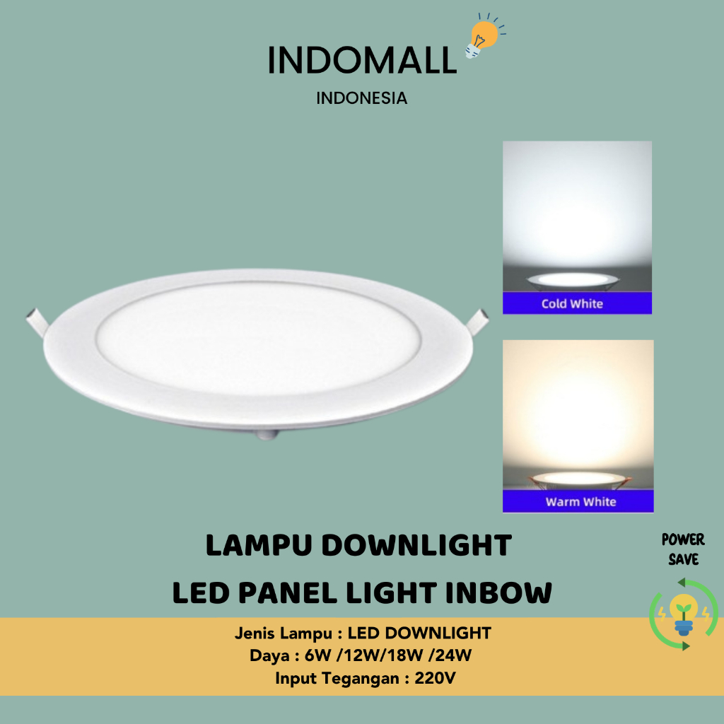 LAMPU PANEL LED DOWNLIGHT INBOW / LAMPU PANEL LED IB / LAMPU DOWNLIGHT INBOW / LAMPU PANEL DOWNLIGHT