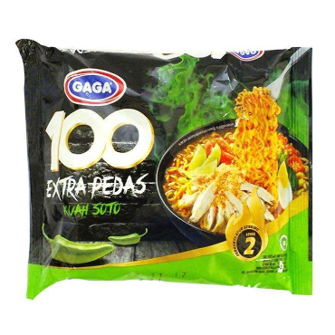 

Gaga Mie 100 Extra Pedas Kuah Soto 75gr