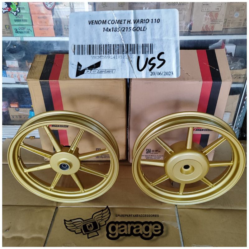 VELG RASING V ROSSI RING 14 PALANG 8 VARIO 110 SCOOPY BEAT KARBU F1 Lama GENIO ASLI