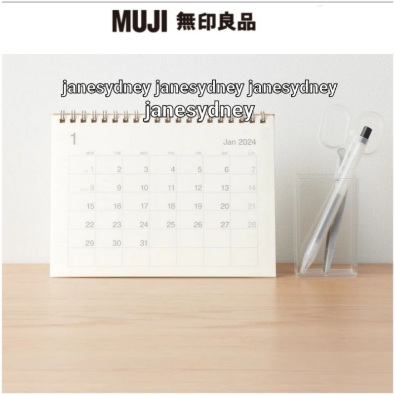

Muji 2024 Table Desk Calendar and Statinonery Set Clear Scissors Pen Pencil Stand Organizer Acrylic Set 2024 Kalender Meja Tempat Pen Pensil Mekanik Gunting Akrilik