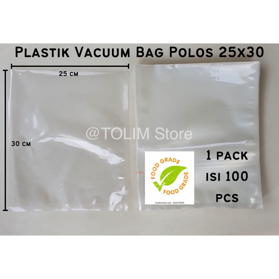 25x30 Plastik Vakum Polos Plastik Vacuum Polos Plastik Vakum Makanan Vacuum Bag Polos Plastik Vakum 