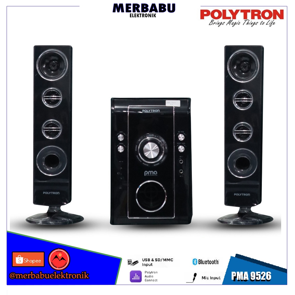 Polytron Active Speaker PMA-9526/ PMA9526 RADIO + KAROKE