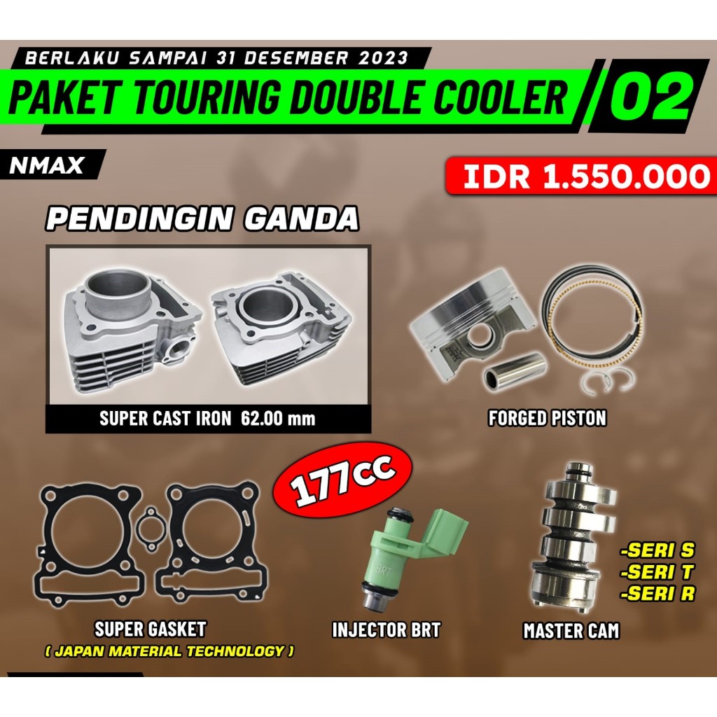 PAKET BORE UP NMAX 4 | 177 CC | BRT