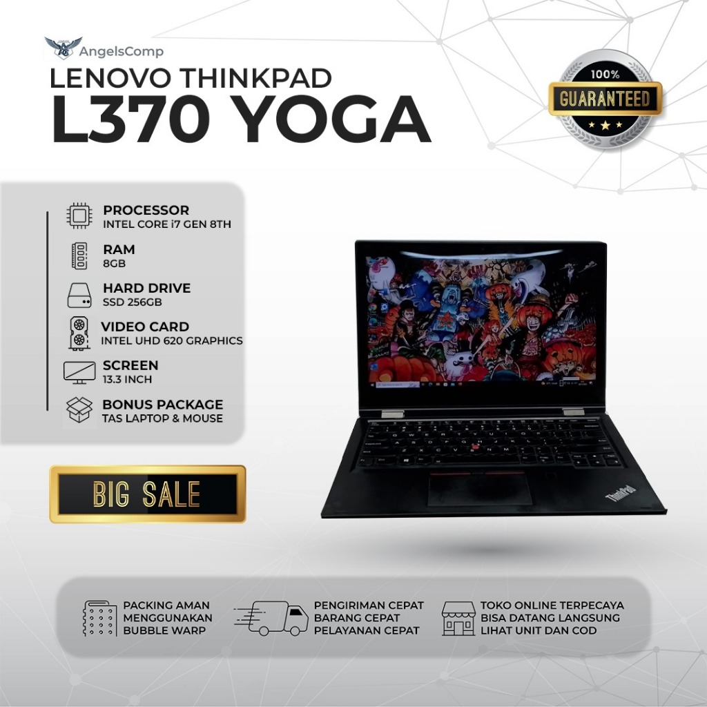 Jual Thinkpad L370 Yoga i7 Gen 8 / RAM 8 SSD 256 TERMURAH