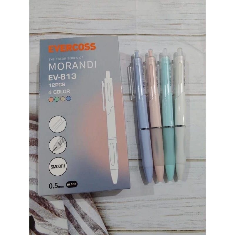 

(12PC)BOLPOIN EVERCOSS EV-813 MACARON 0.5 HITAM