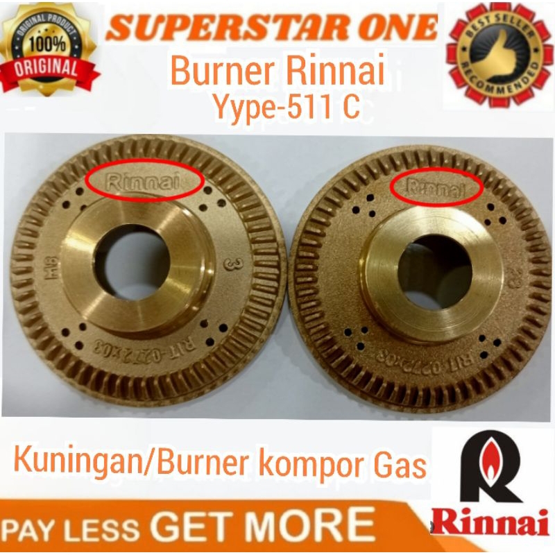 BURNER RINNAI 511C/511 C /KUNINGAN RINNAI 511 C/511C