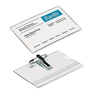 

Bantex Name Card Holder 55 x 90 mm Plastic Material 8652 (Pak isi 10)