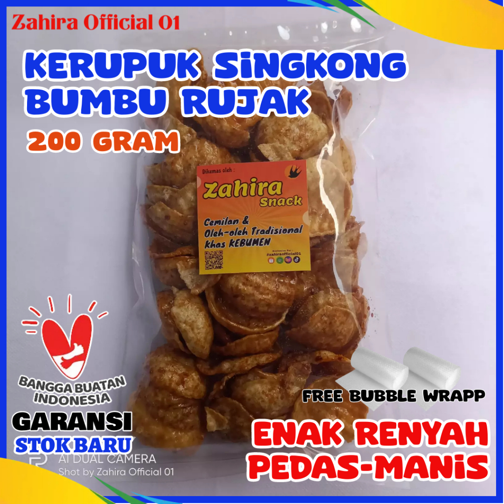 

Kerupuk Singkong Bumbu Rujak Pedas Manis 200gram