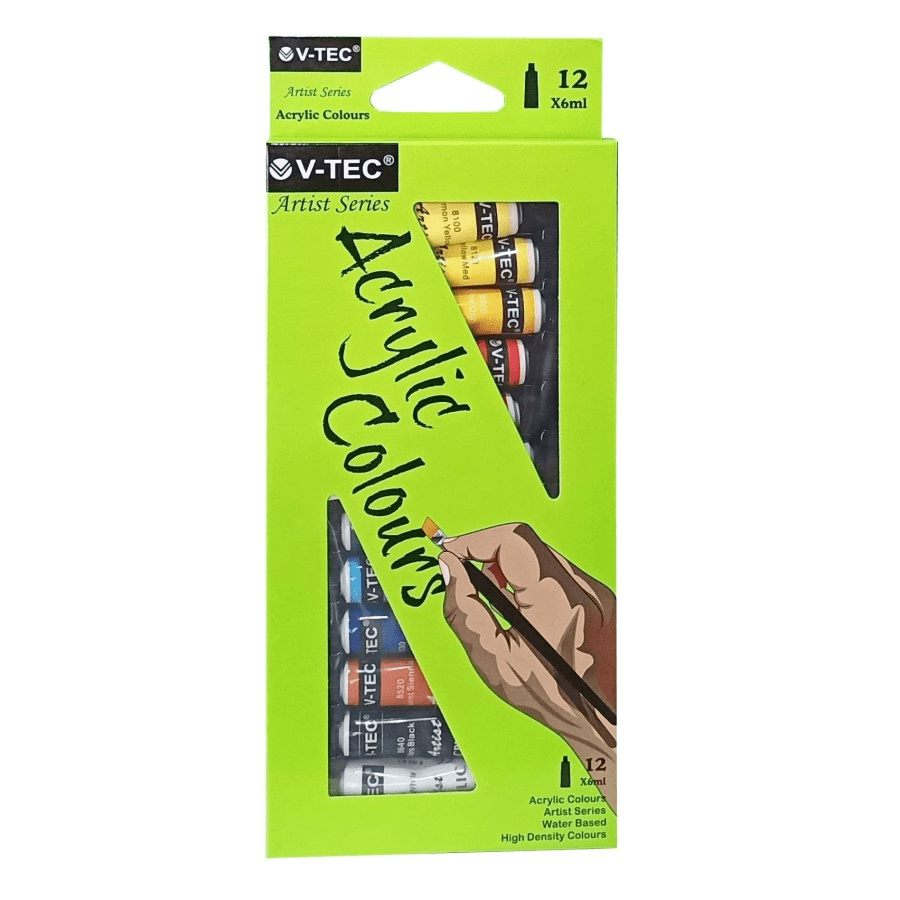 

Cat Acrylic V-Tec 12 Warna 6 ml / Cat Akrilik VTec 12x6