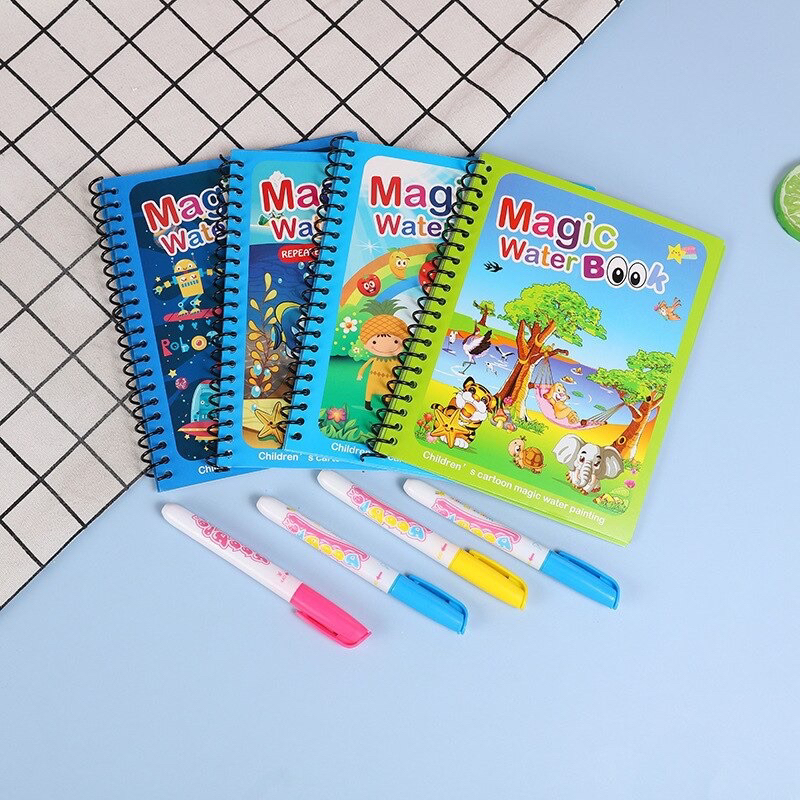 

MAGIC WATER BOOK Buku Mewarnai Dengan Spidol Air Edukasi /Buku mewarnai anak