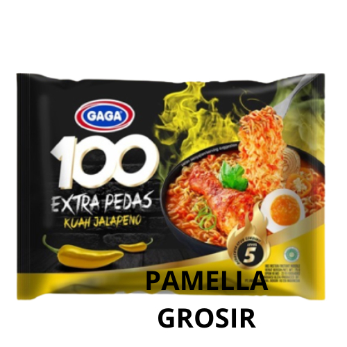 

MIE GAGA 100 EKSTRA PEDAS 75GR KUAH JALAPENO SNACK makanan ringan jajanan cemilan camilan pedas asin gurih manis murah