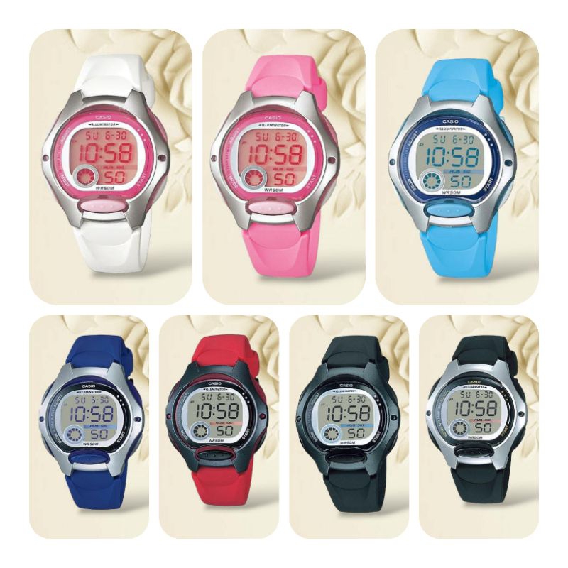 Jam tangan anak CASIO LW-200, digital, tali rubber, water resistant 50M, ORIGINAL, bergaransi resmi 