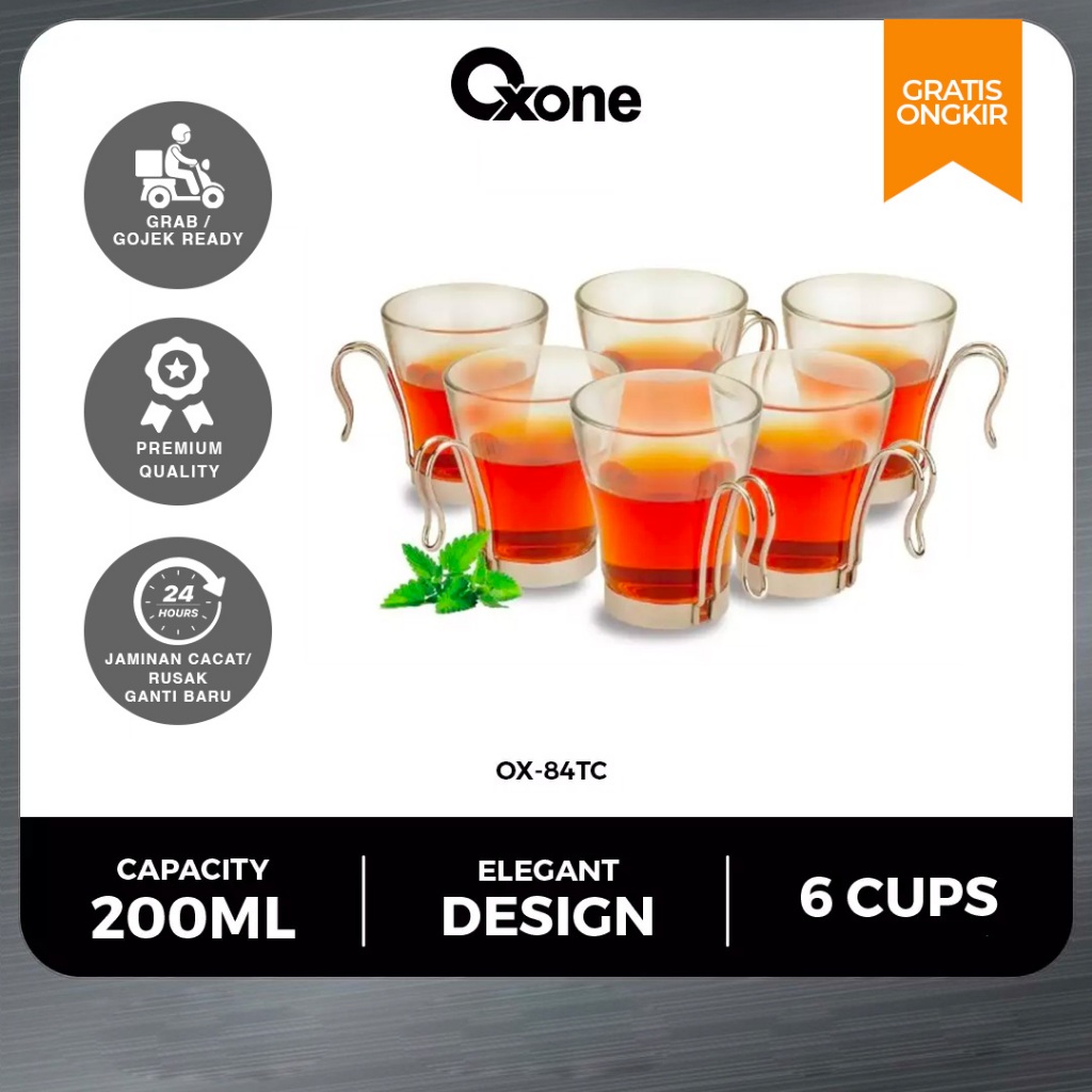 Oxone Tea Cup Set Food Warmer Signature Gold Series OX84TC