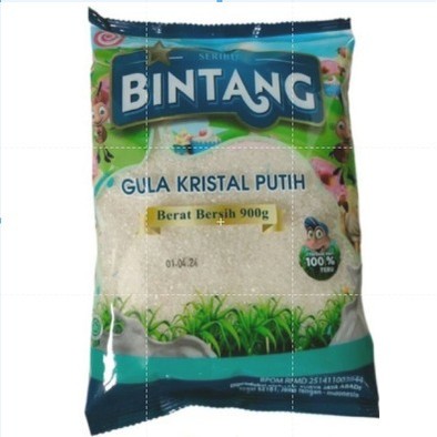 

Gula Pasir Merek Bintang Kemasan 900 gr