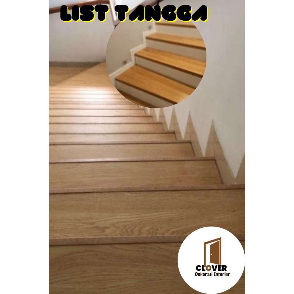 TERMURAH HARGA PABRIK List PVC / List Tangga / List Siku Tangga PVC 2.4m LIST SIKU TANGGA / SIKU TAN