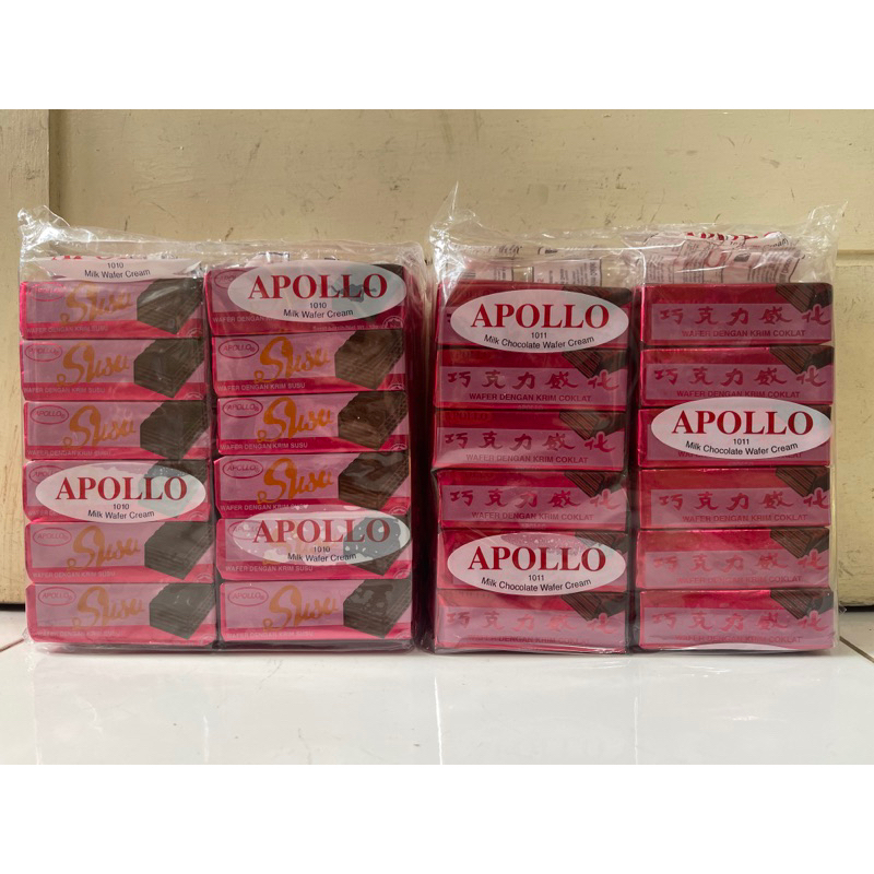 

apollo wafer coklat / susu isi 4pack