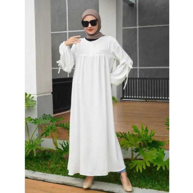 Baju gamis wanita model Terbaru CHIARA MAXY gamis polos kekinian busui friendly