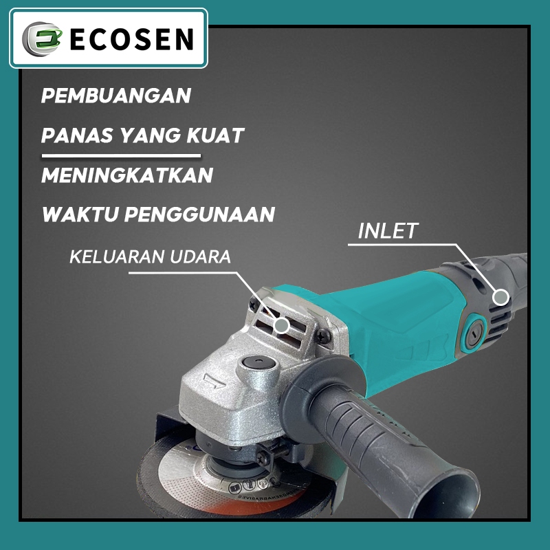 ECOSEN Mesin Gerinda Tangan 900W/Penggiling Sudut Listrik/Angle Grinder