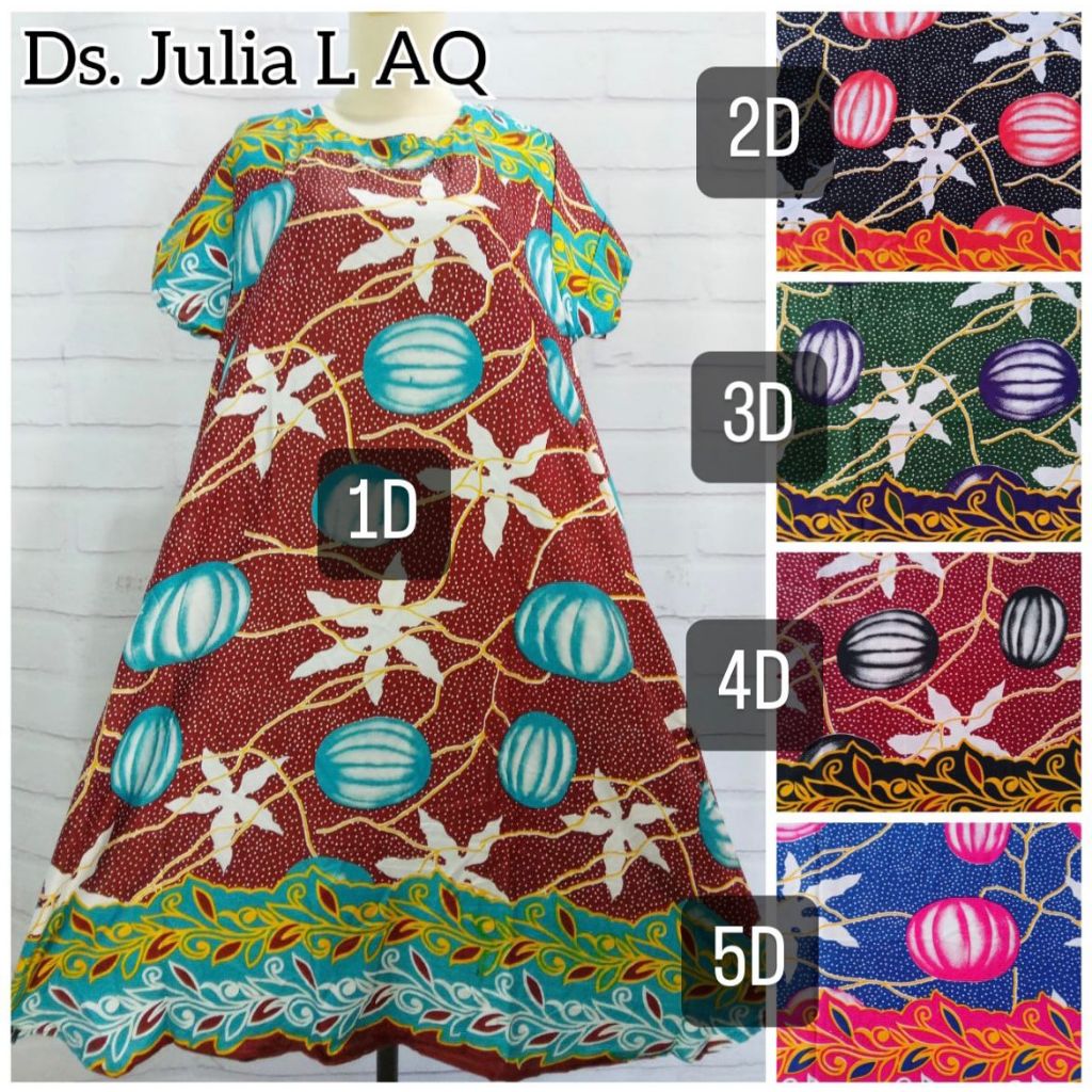 PAKET USAHA DASTER 5pcs  (Pilih Motif dan Warna) LD 110 | Daster Halus | Daster Aqilah | Baju Santai