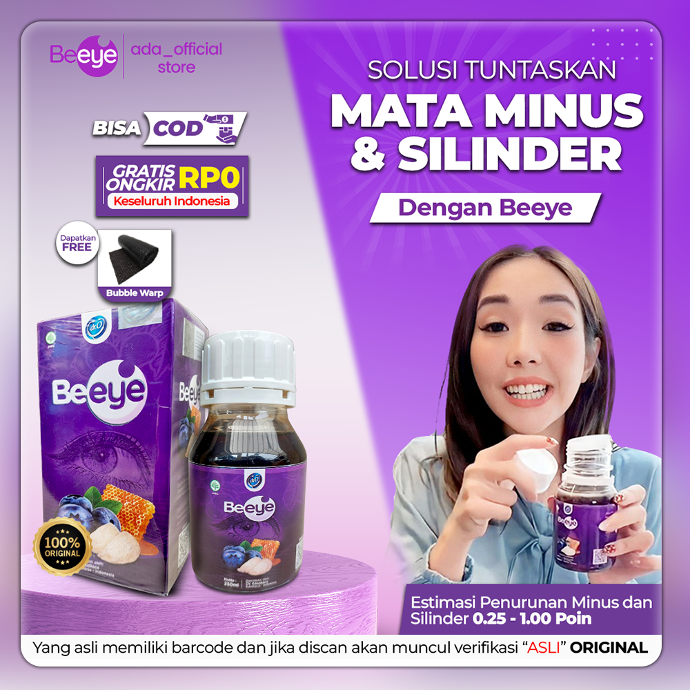 Obat Mata Madu BE EYE Mata Minus plus silinder rabun original Beeye 250 ml madu beeye asli madu beey