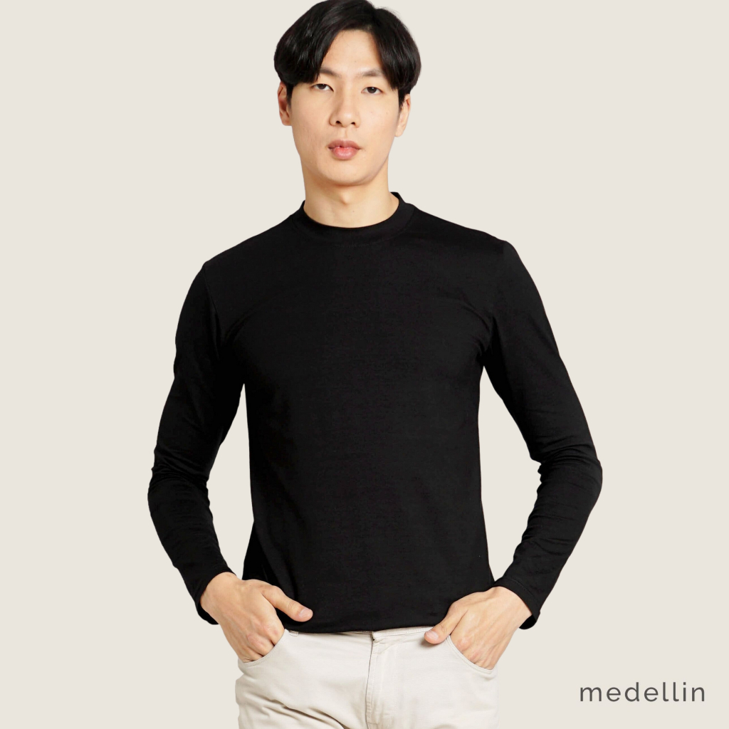 Medellin Kaos Pria Lengan Panjang Polos BK.006