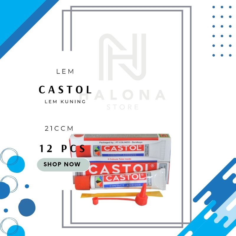 

[12 PCS / 1 LUSIN] Lem Castol 21ccm