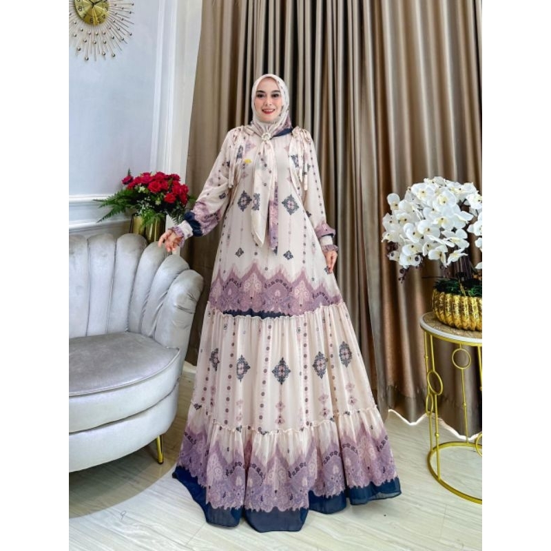 Azalia dress set scarft