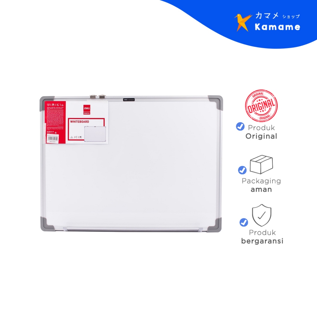 

Deli Whiteboard - Silver 39032A 600mm*450mm Papan Tulis Gantung - Kamame