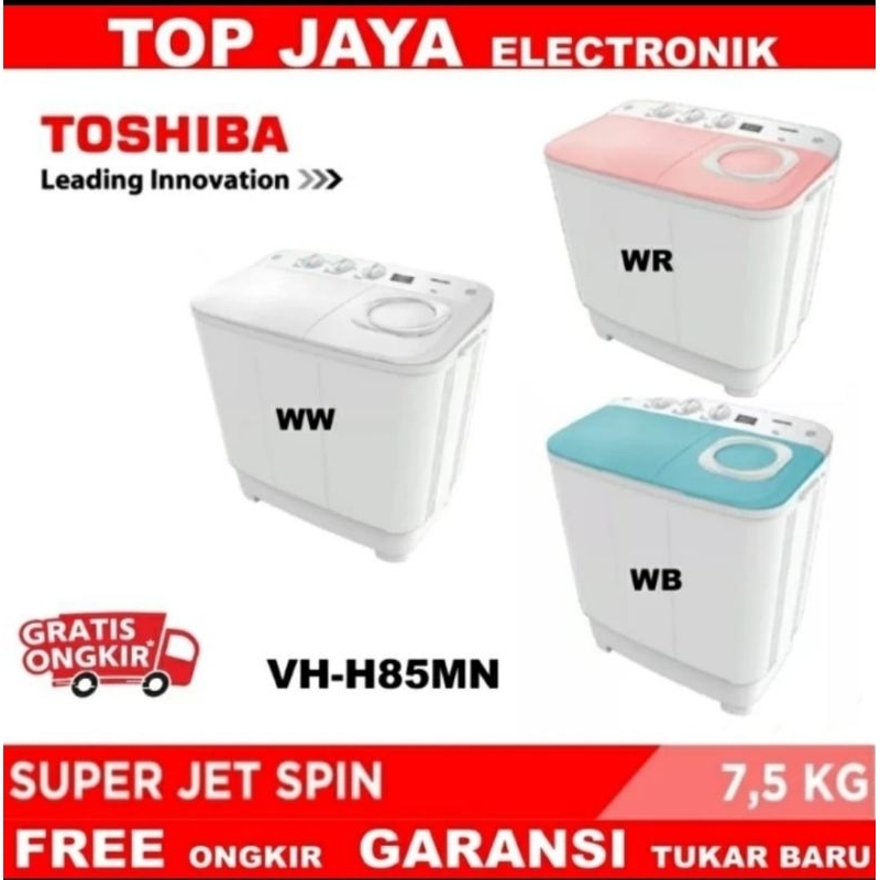 MESIN CUCI TOSHIBA 7,5 KG 2 TABUNG/TOSHIBA MESIN CUCI 7,5 KG TWIN TUB BARU BERGARANSI RESMI