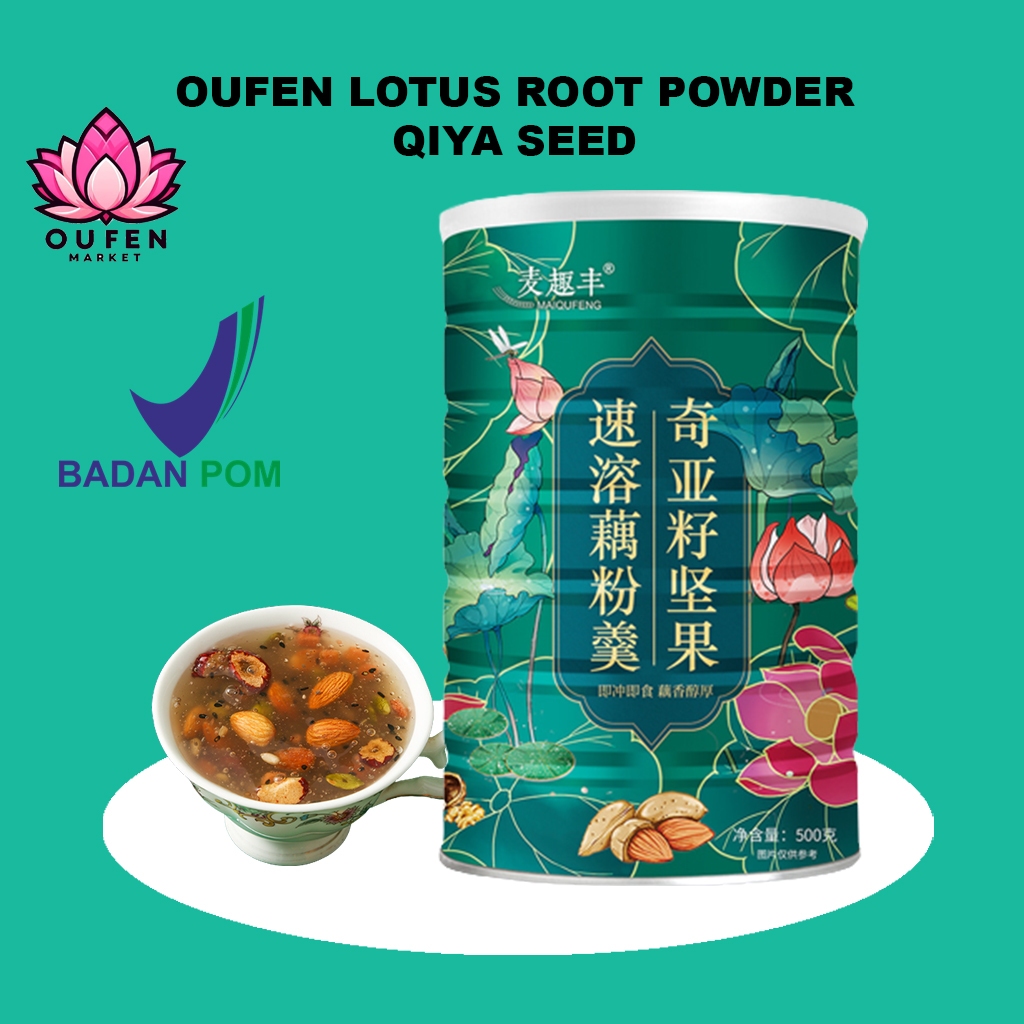 Ou fen Lotus Root Powder Oufen Akar Teratai Rasa Qiya Seed Makanan Diet
