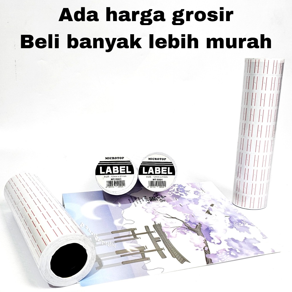 

SOS Label Harga MICROTOP 1 baris MT-5001(10 rol) / Label Rol / Price Tag/Refill Label Roll