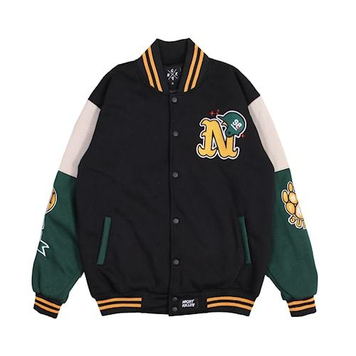 JAKET VARSITY BASKETBALL NGK MOTIF FULL BORDIR JACKET VARSITY PRIA