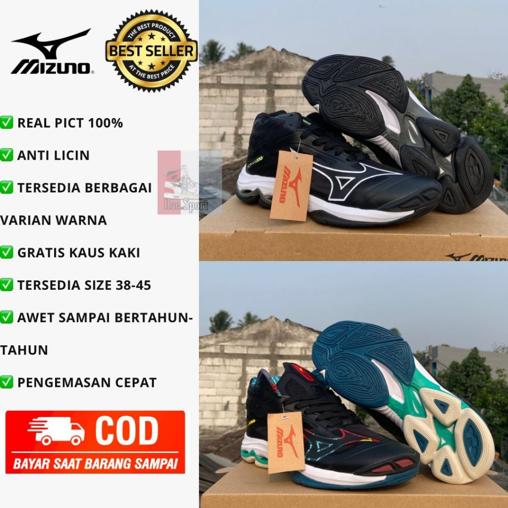 Sepatu Volly Mizuno Wave Lightning Z6 Mid / Sepatu Voli Mizuno Wlz 6 Mid / Sepatu volly Mizuno Z6 to