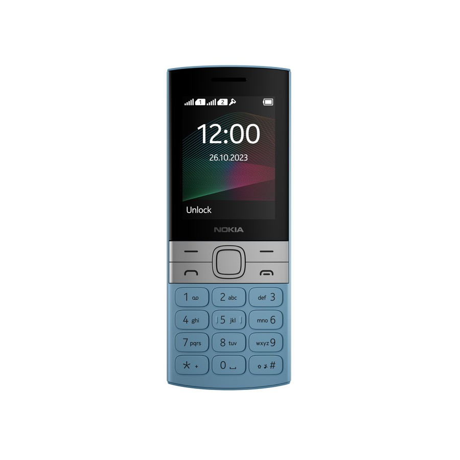 Handphone HP Nokia 150 (2023) New Dual SIM - Black | Blue | Red - Garansi Resmi TAM 1 Tahun-Blue