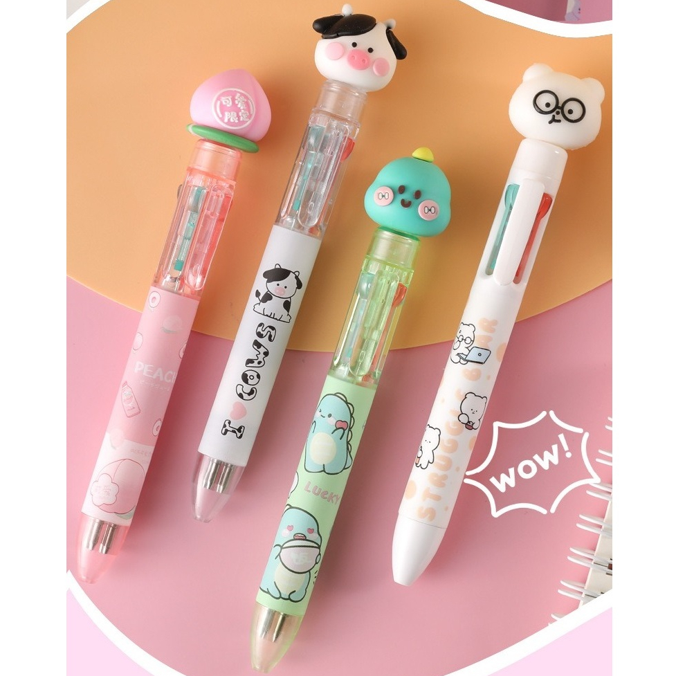 

Pena Multi Warna Pulpen Pen Berwarna 4in1 Bolpoin Multicolor Gannise GN-ST0564
