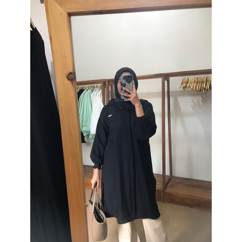 Tunik Shanaya - Tunik Pololinen Full Kancing Depan | Medina