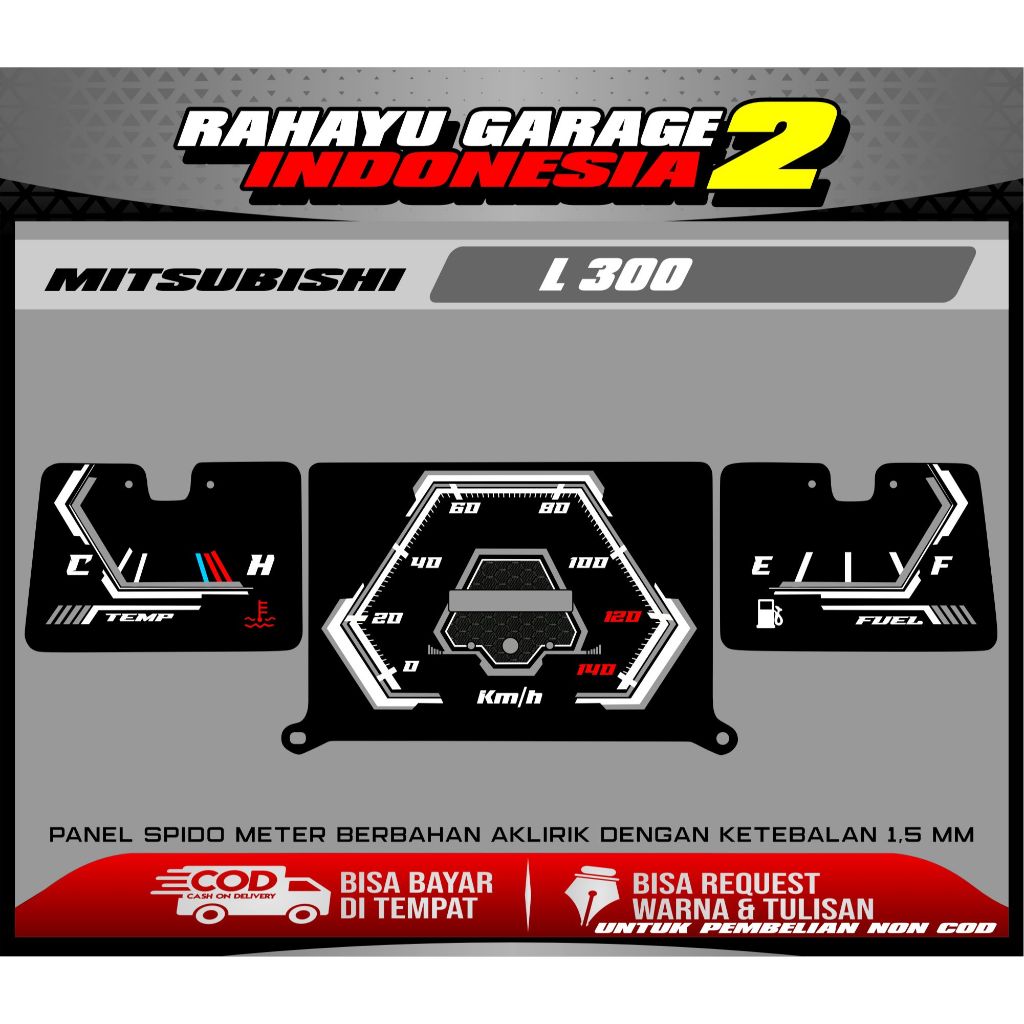 papan speedometer custom l300 panel spido meter custom l300