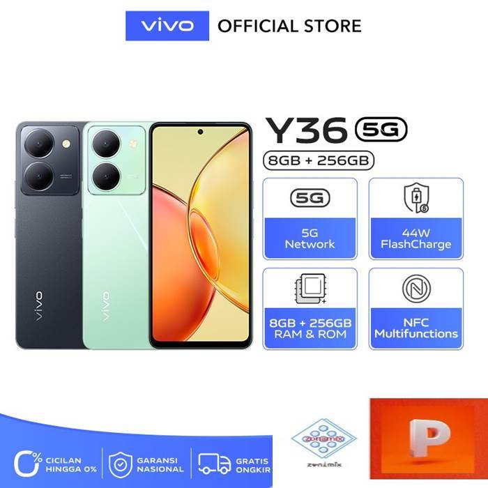 Vivo Y36 5G (8/256) - 44W FlashCharge+5000mAh, NFC Multifunctions Hp Vivo Hp Vivo Terbaru Hp Vivo Y2
