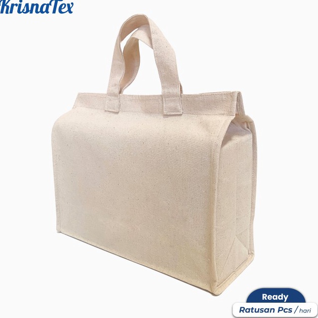 

Tas Hampers Jinjing Kanvas Natural Besar - Tas Bekal Lunch Bag Hamper
