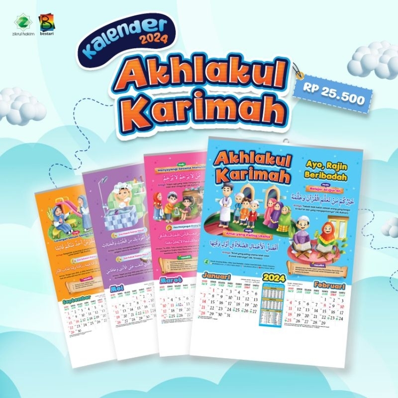 

Kalender 2024 - Kalender Dinding Anak Tema Akhlakul Karimah - Free Sablon - Harga Grosir