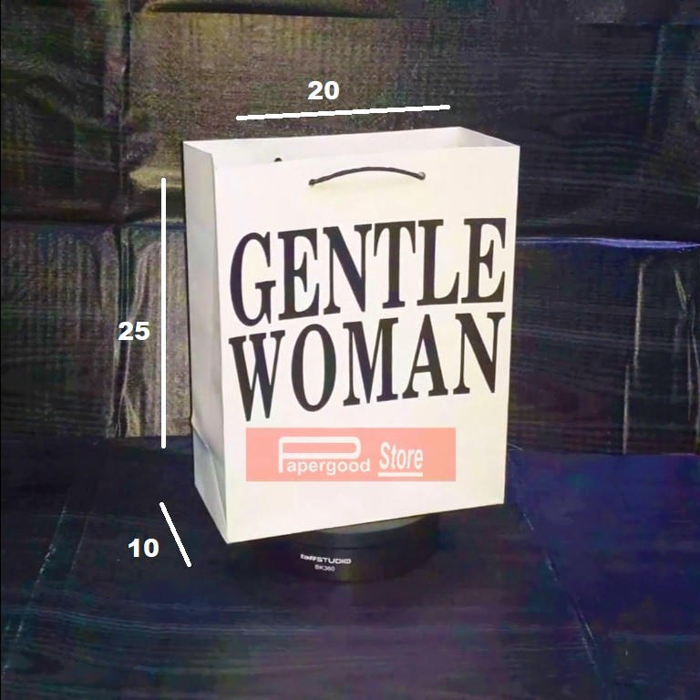 

Promo Paper bag Gentle woman premium 20 x 25 x 10 Small