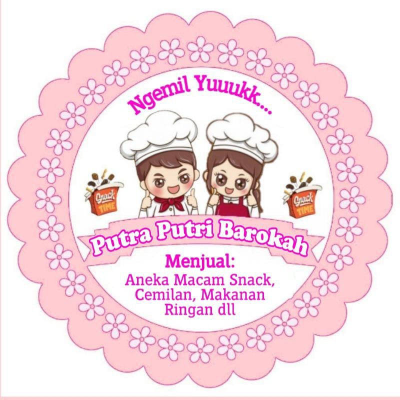 

STIKER PRODUK CEMILAN BISA RUBAH NAMA PRODUK / TOKO (Minimal order 100 buah)