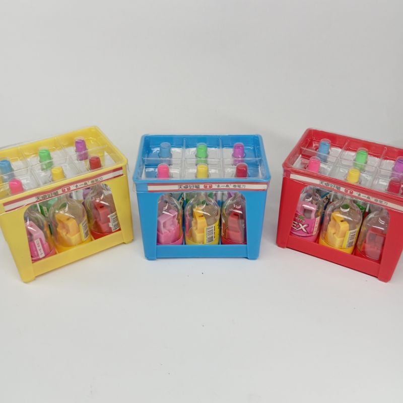 

1 Pak Rautan pensil lucu bentuk botol Sharpener Fancy UFO Rautan botol