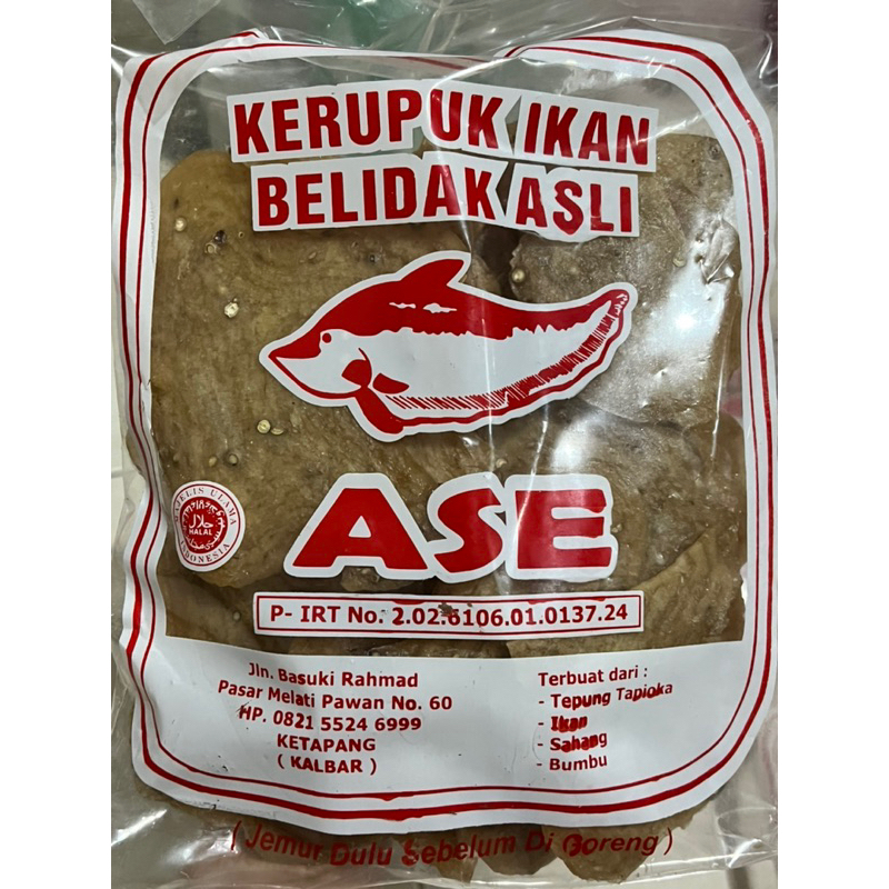 

ASE KERUPUK BELIDAK ASLI Kerupuk Ikan Belidak Belida Belido Pipih Asli ketapang