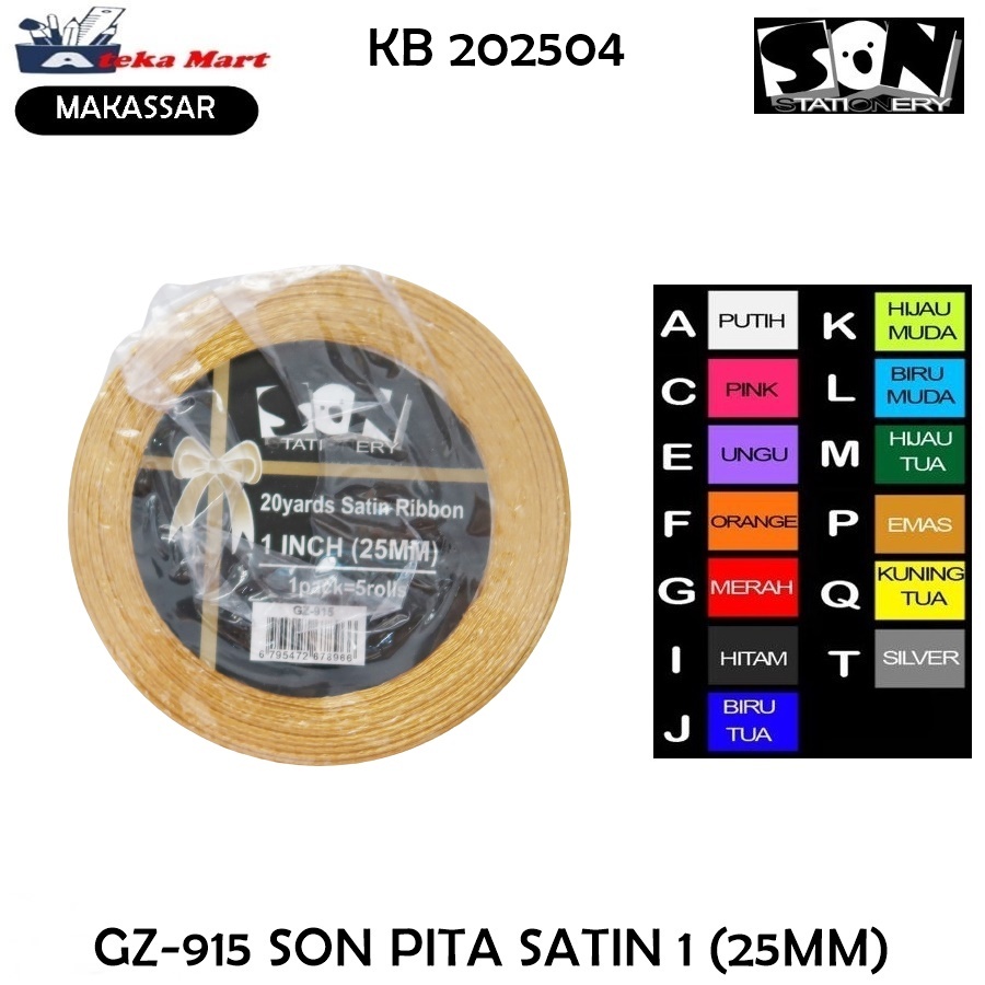 

[ROLL] GZ-915 SON PITA SATIN 1 (25MM)