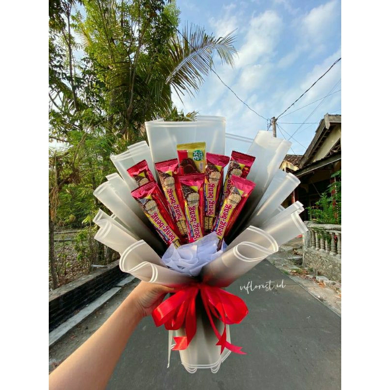 

buket snack beng-beng dan better/hampers/kado wisuda