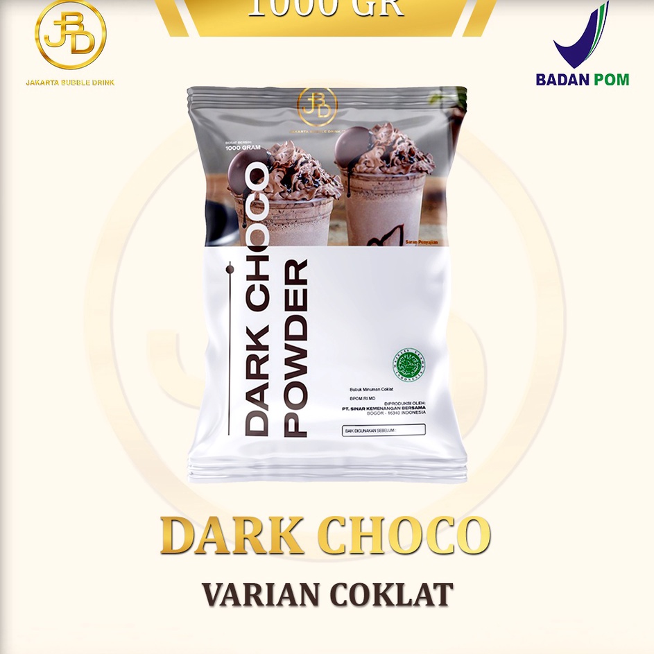 

Bubuk Minuman Premium DARK CHOCOLATE -Jakarta Bubble Drink | BPOM&HALAL