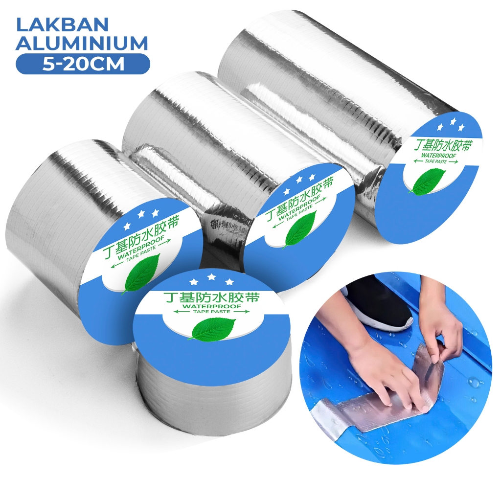 Lakban Aluminium Tape Anti Bocor 5M - 10M Isolasi Waterproof Lakban-6683